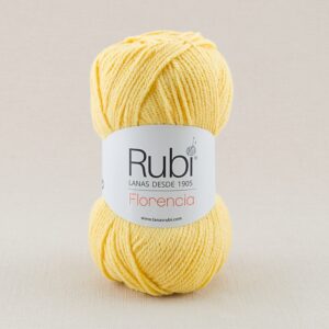 ovillo de lana de rubi florencia color amarillo