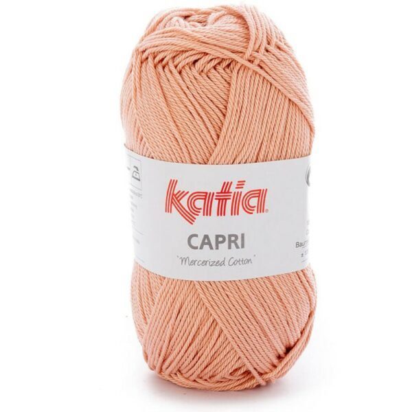 Ovillo de algodón Katia Capri color naranja claro