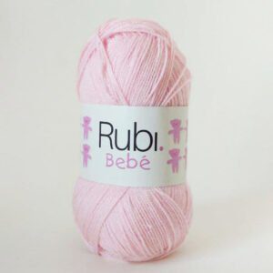 Ovillo de lana acrílica rubi bebe color rosado