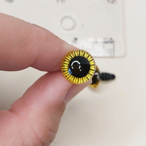 ojo de seguridad con destellos brillantes amarillo de 11mm
