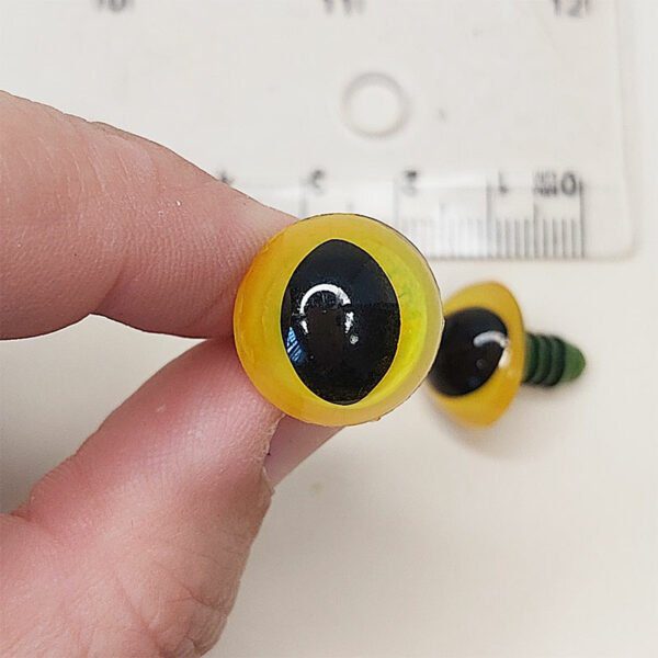 ojo de seguridad de gato de color amarillo de 15 mm