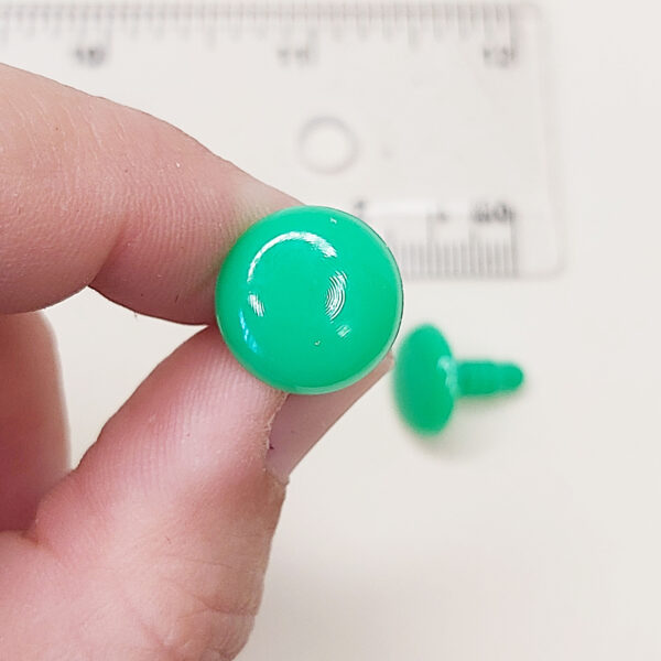 ojos de seguridad planos de color verde de 13mm