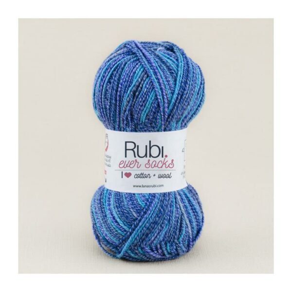 Lana para tejer calcetines marca rubi ever sock colores azules