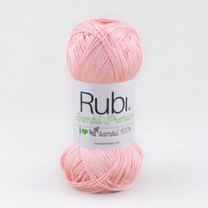 ovillo de hilo de bambu premium de lanas rubi color rosa