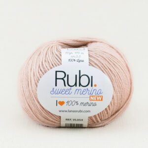 lana 100% merino, sweet merino new de lanas rubi color rosa